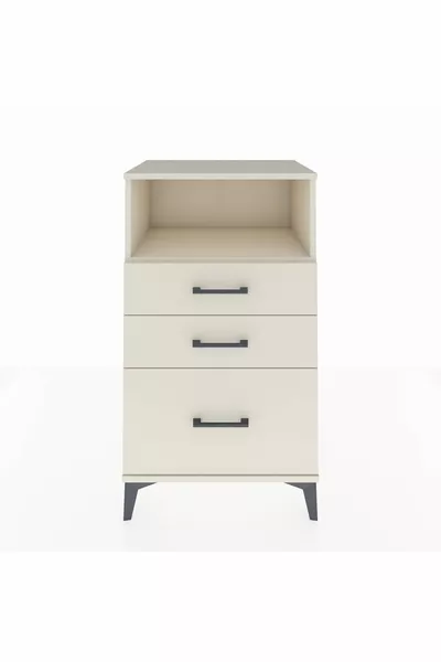 خزانة هايبريون بجرفة واحدة و3 أدراج من حجر القمر - حجر القمر