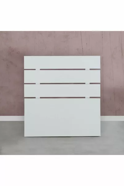 Huga Спалня с твърдо легло и табла, бял, налични размери