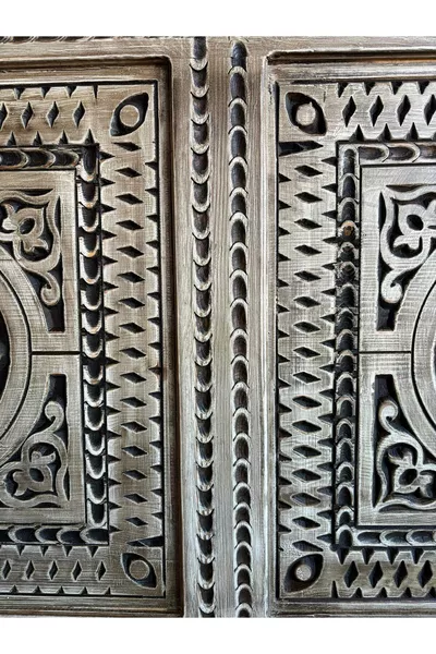 Wooden Carved Bed Headboard