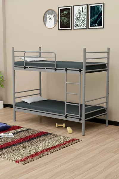Damla Classic () Grijze Stapelbed en Bedframe