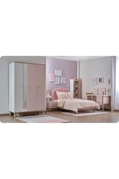 Sofia Youth Room (3-Door Wardrobe + Bed + Study Desk)