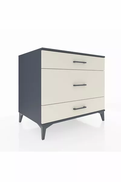 Кронос скрин с 3 чекмеджета Антрацит-Нефрит