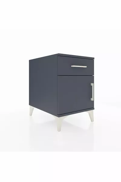 خزانة كرونوس بدرج واحد ورف واحد وباب واحد أنثراسيت-أنثراسيت