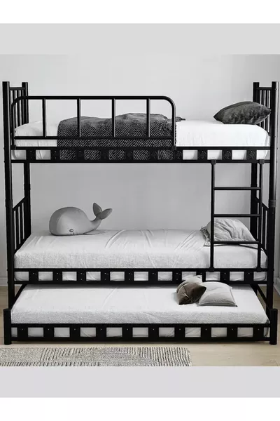 Argimo Lelietjes Bed Junge Kinderkamer Metalen Stapelbed en Bed x Wit