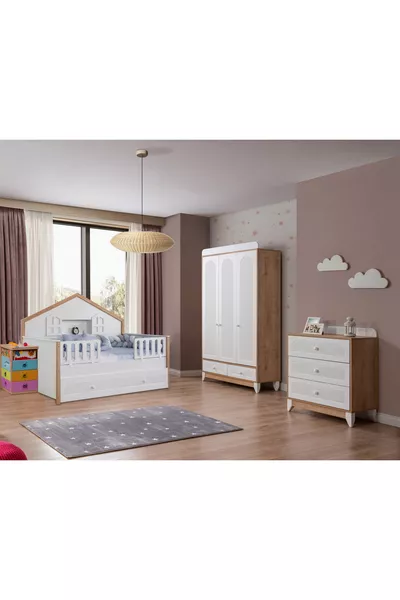Mira Meşe Montessori Baby and Children's Room Set