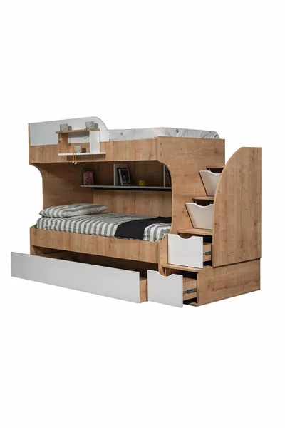 Ranza, Aura Yavrulu Ranza 3 Kapaklı Dolap - Safir Meşe