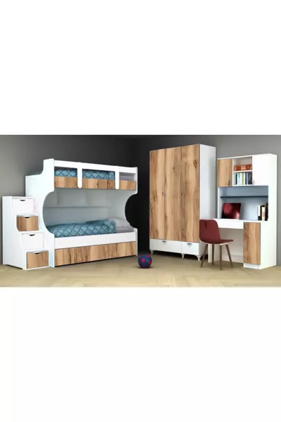 غرفة أطفال توانا السرير الطابقين 2 غرفة شباب الأسرة الطابقية