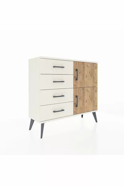 Arges Şifonyer Tek Raflı 4 Çekmeceli 2 Kapaklı  Aytaşı-Çam/Aytaşı