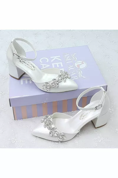 6,5 cm Stone Design Off-White Scarpe Da Sposa Con Tacco A Spillo Aslı Acar