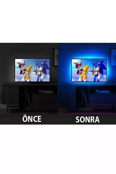 Ruban LED USB Bluetooth pour TV et PC, éclairage RGB multicolore de 3 mètres avec plusieurs modes, spectacle visuel