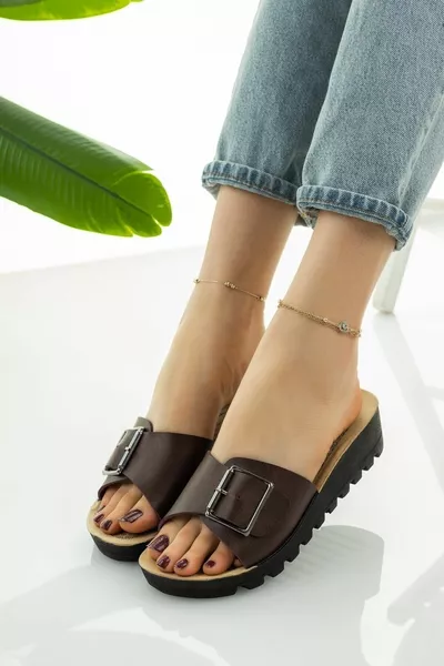 صنادل بكعب مرتفع للنساء بورجوندي، صنادل يومية مريحة وخفيفة وأنيقة للشابات والأمهات