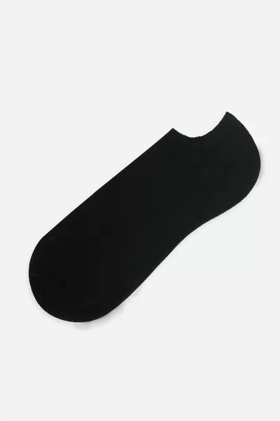 Set van 5 zwarte enkelsokken voor heren