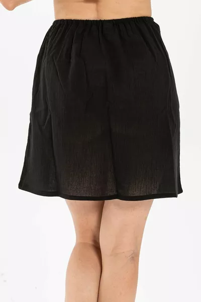 Petticoat Chiffon Mini Cotton Short Skirt Lining Knee-Length Women's Petticoat Black