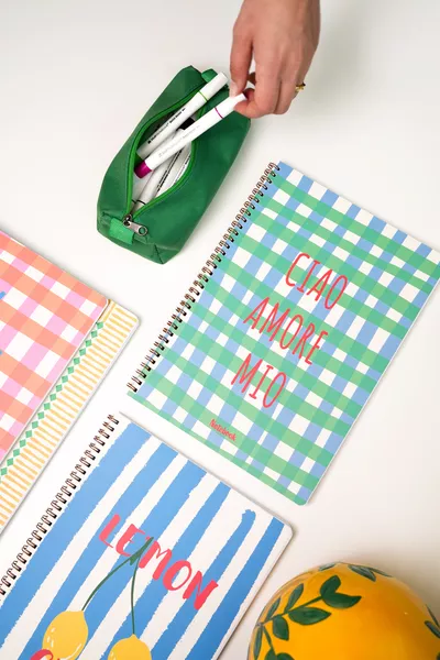 Тетрадь школьная с пружиной ,  листов, набор из 4 шт. - в линейку