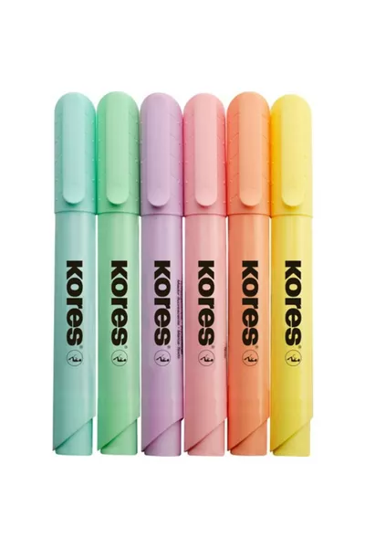  Hıgh Lıner Plus Набор пастелей, наконечник долото, смешанные цвета, пластиковый кейс, 6 штук