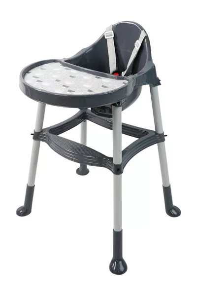 كرسي طعام عملي للرضع رمادي