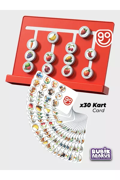 روبك أبكوس الفواكه والحيوانات لعبة تعليمية مونتيسوري بالتركية والإنجليزية