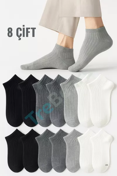 8er-Set Unisex-Socken aus Baumwolle mit Derby-Muster – Bunt – Für Alltag & Sport – Cool Comfort