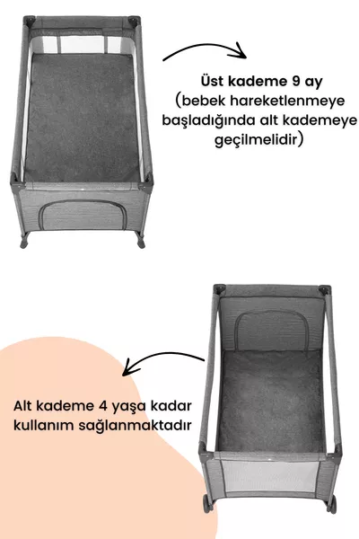 Lindo Park Lettino da Gioco per Bambini Letto Culla  Cm