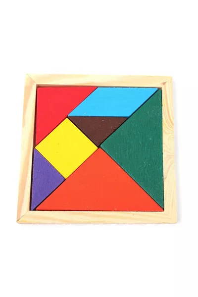Buntes hölzernes Tangram 6a