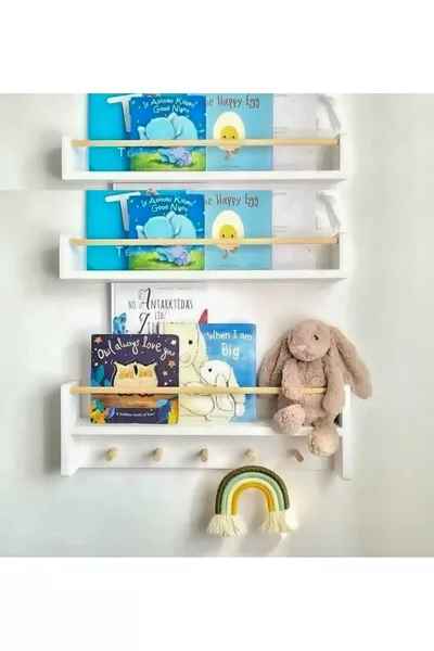 cm Montessori Garderobe Bücherregal Babyzimmer Organizer 3-teiliges Set