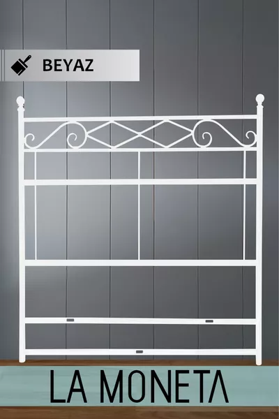 Tribe Single Iron Bed Headboard White