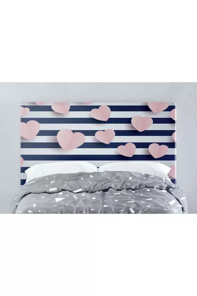 Hearts Bed Headboard Cover