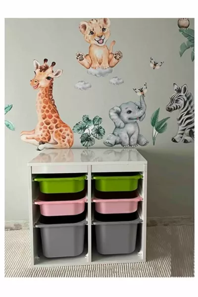 Armoire de Rangement pour Jouets Chambre d'Enfant MDF Tuğçe-3