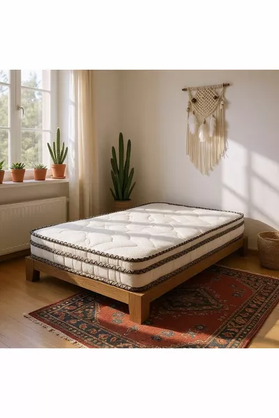 سرير طفل من الخيزران مع وسادة تقويمية