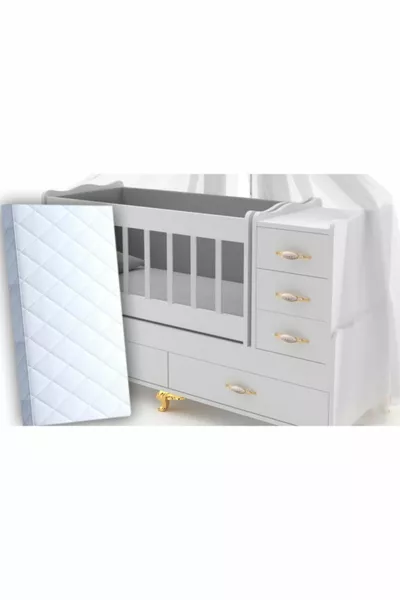 Lit de bébé évolutif à 5 tiroirs avec cadeau