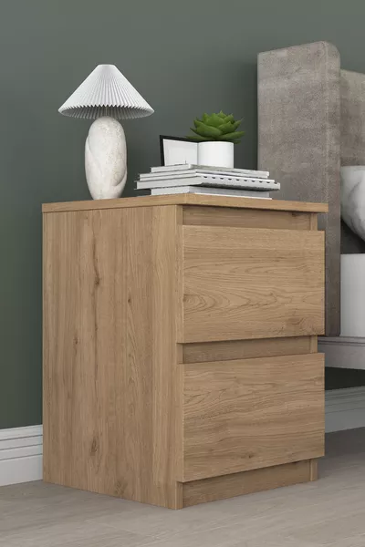 راني كومودين غرفة نوم كومودين بسحّات درجتين وسلة جوز