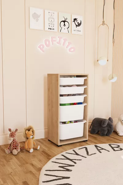 2 Derin 5 Sepetli Dolap Oyuncak Dolabı Çok Amaçlı Mutfak Kiler Banyo Dolabı