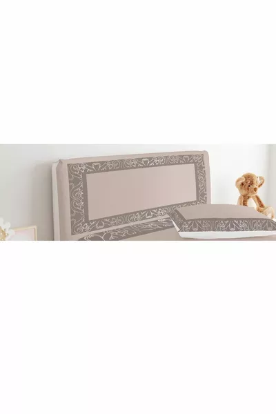 Bedbasis Hoofdeinde Hoes Dubbelkleurige Randjes Met Decoratief Patroon