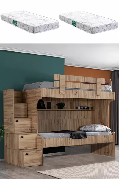 Кровать-чердак, Viva двухъярусная кровать с 2 матрасами Comfort