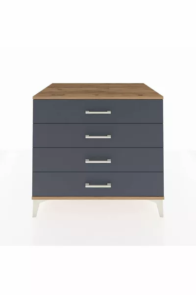 Kronos Dresser 4-Drawer Pine-Anthracite