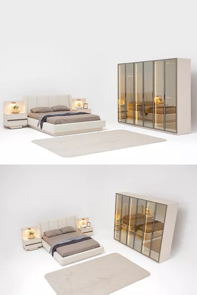 Lumera Schlafzimmer-Set mit Glasabdeckung