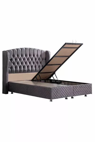 طقم رأس سرير لطيف، رمادي غامق