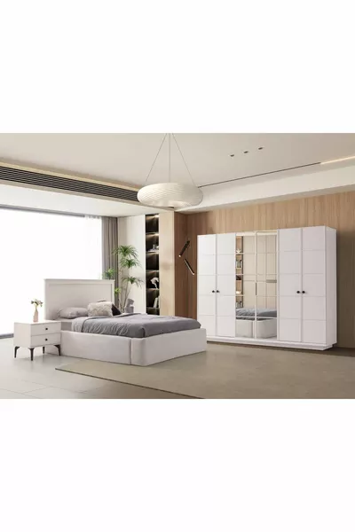 غرفة نوم أوكلاهوما من MDF 100% | توصيل وتركيب مجاني