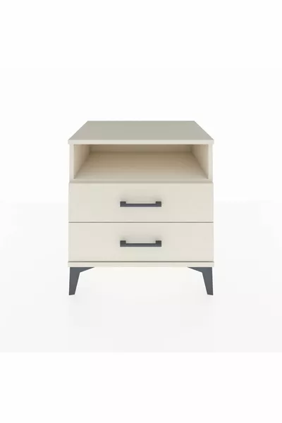 خزانة جانبية هايبرين بطابق واحد ودرجين - عقيق القمر