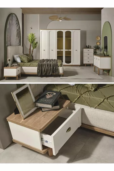 غرفة نوم بأثاث عتيق