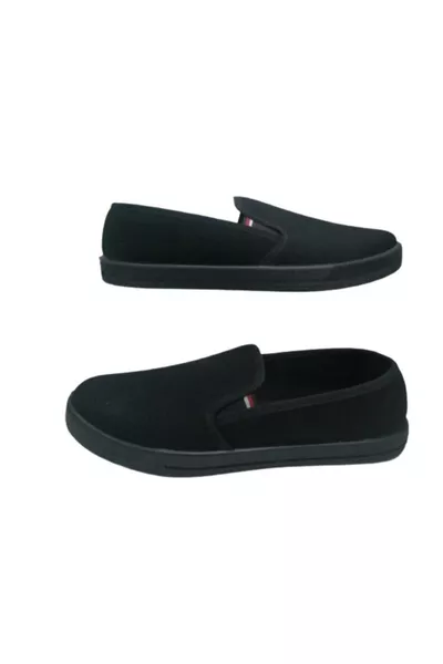  Unisex Black Linen Shoes