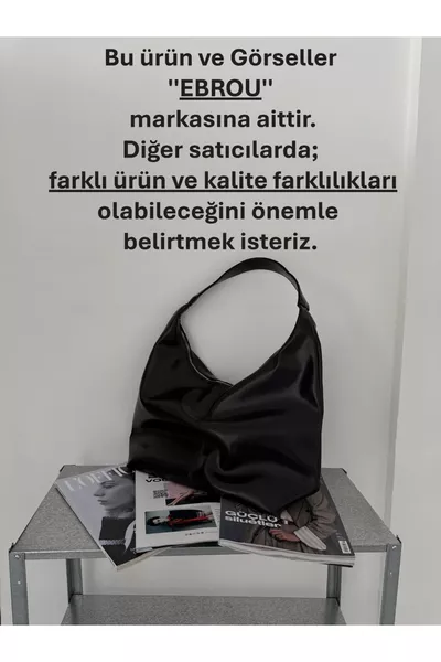 حقيبة نسائية سوداء كبيرة للكتف والتوت - سعة واسعة