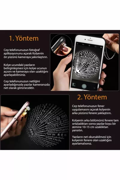 Işıklı Kolye Kutulu  Dilde Seni Seviyorum Yazan Gümüş Aşk Kolyesi |  Ayar Gümüş Kolye