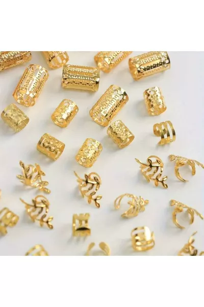 Boho-Haarring Haarohrring Blattmuster Set Lu Hair Charms (  )