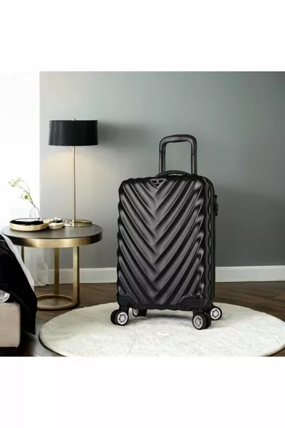 حقيبة سفر صغيرة بحجم المقصورة من اللوتس ABS باللون الأسود