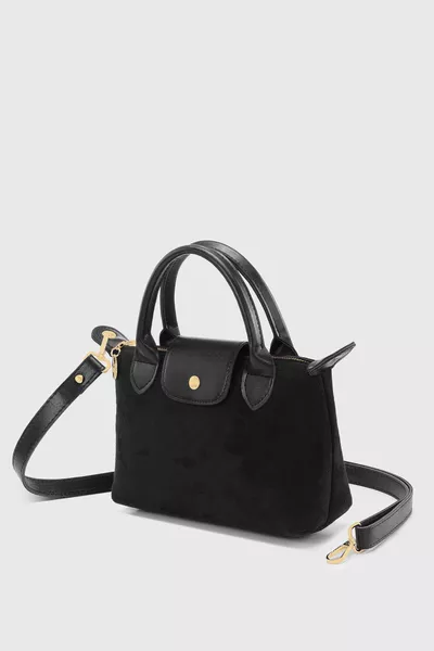 حقيبة كتف جلد صناعي متعدد الاستخدامات باللون الأسود