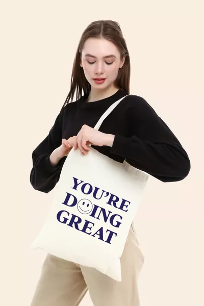 Je Doet Het Geweldig Bedrukte Katoenen Tas