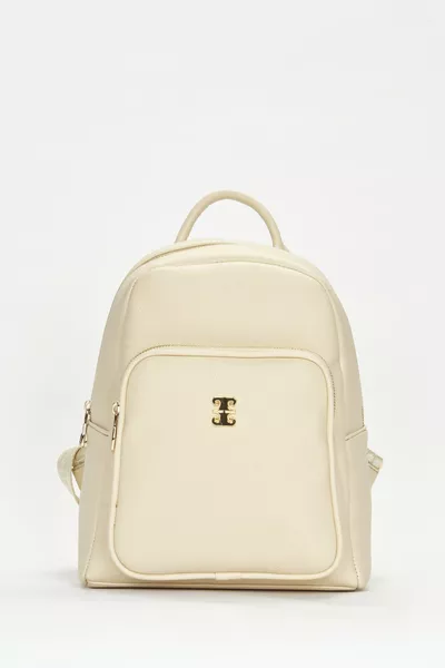 Print Beige Women's Backpack 