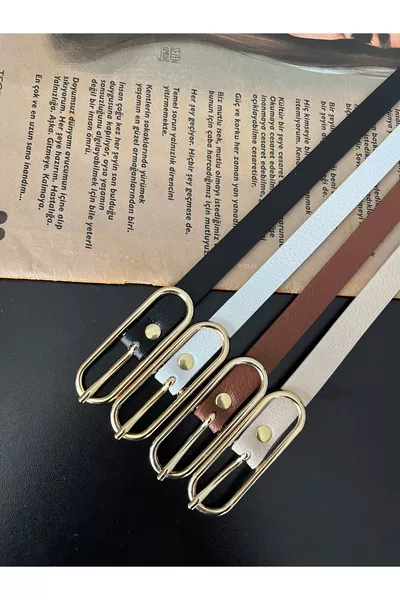 Ceinture fine avec boucle en or – Lot de 4 : ceinture pour pantalon, ceinture pour chemise, ceinture pour veste, ceinture pour robe