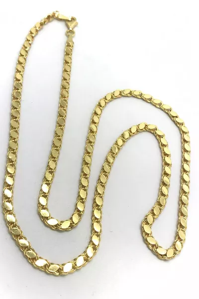 Silver 3.5 mm Barley Bead Chain Necklace